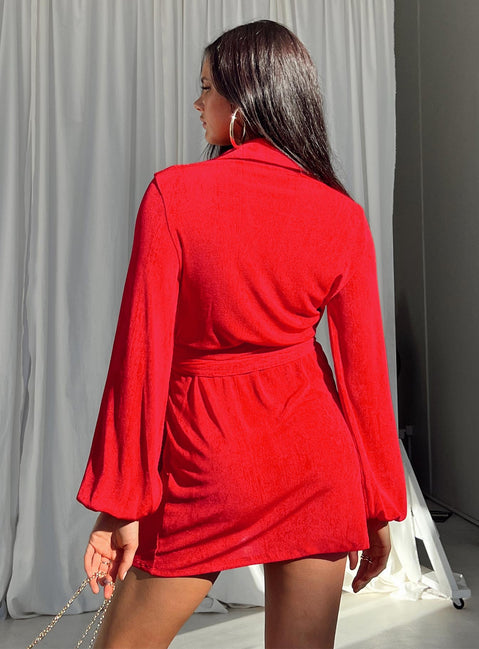 'Red Silk' Dress Hire • Size 8/10