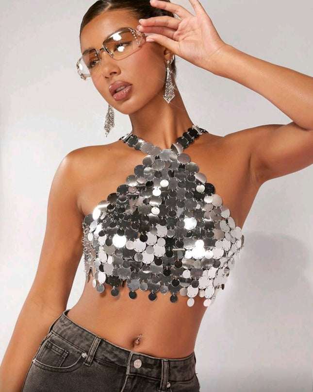 'Confetti' Festival Outfit Hire Top + Bottom • Size 6/8