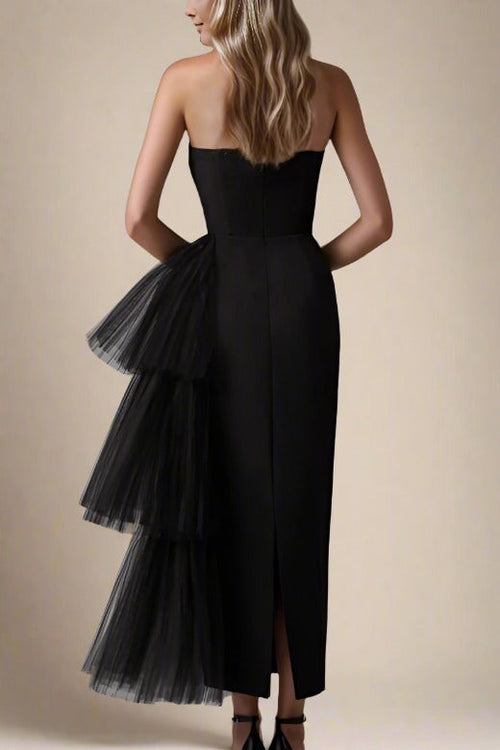 'Tulle' Black Dress Hire • Size 6/8