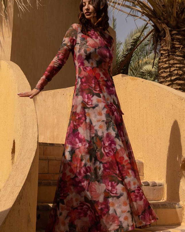 'Savannah' Floral Dress Hire • Size 8/10