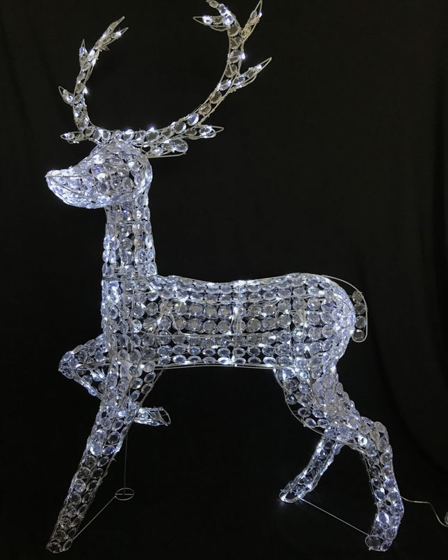 Sparkling Crystal Beaded Standing Reindeer Hire