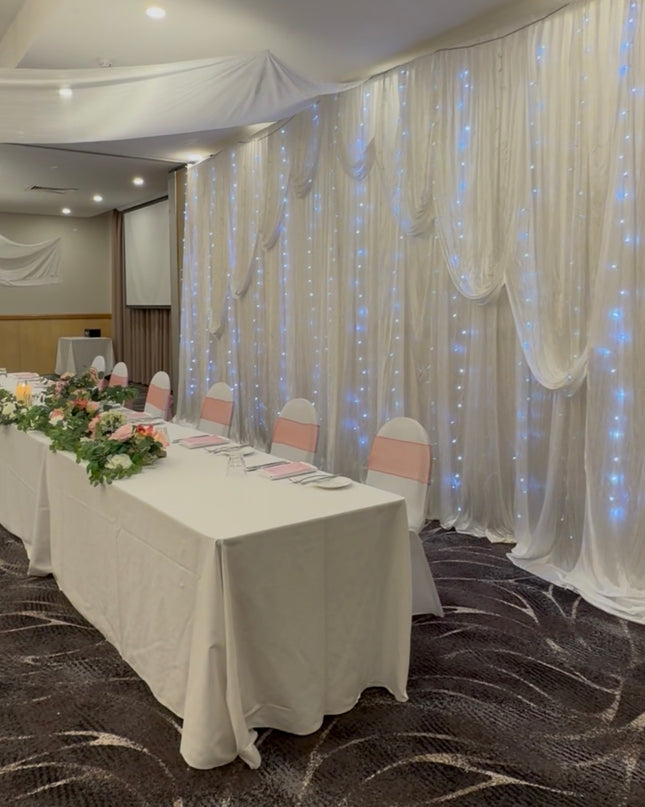 Elegant 6-Meter White Backdrop Draping