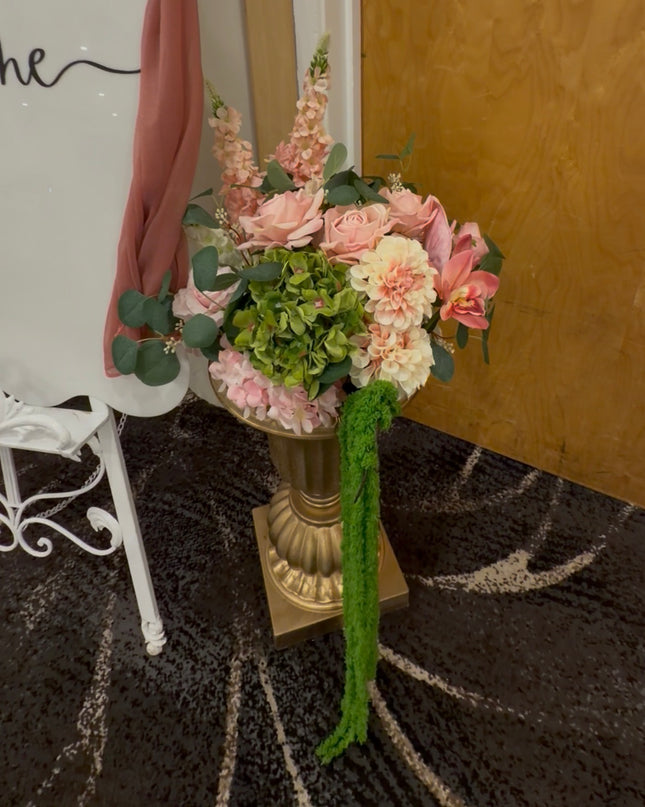 Custom Silk Touch Floral Urn Vases