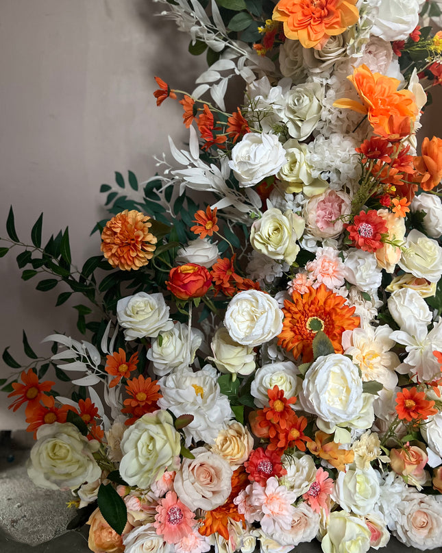 Floral Hire • 1.8meter ORANGE + WHITE VIBE