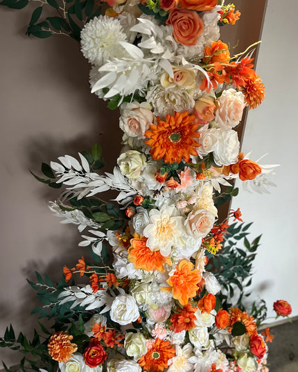 Floral Hire • 1.8meter ORANGE + WHITE VIBE