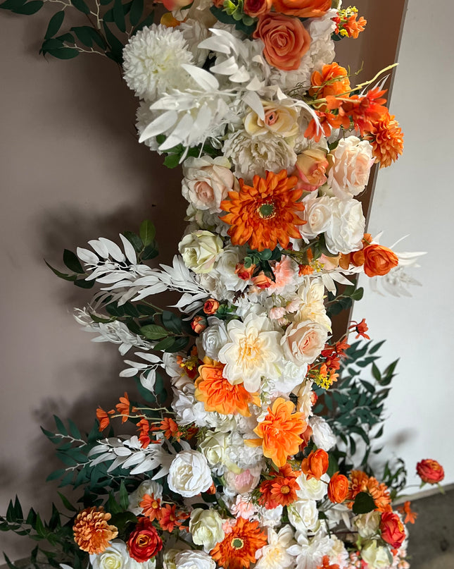 Floral Hire • 1.8meter ORANGE + WHITE VIBE
