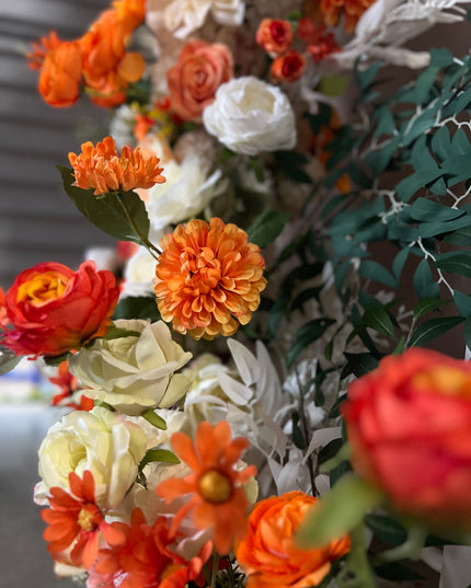 Floral Hire • 1.8meter ORANGE + WHITE VIBE