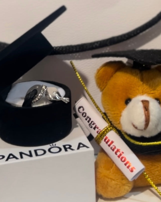Mini Graduation Bear & Grad Hat Ring Box - gift add on