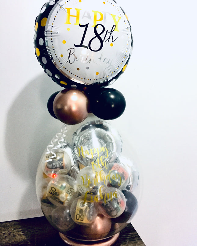 'CASH/ MONEY' Bursting Gift Balloon Service