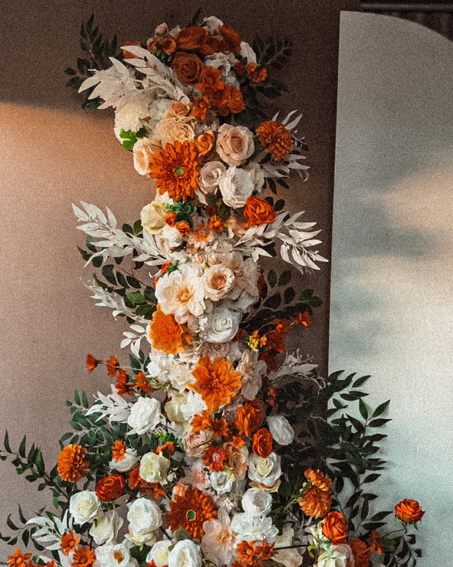 Floral Hire • 1.8meter ORANGE + WHITE VIBE