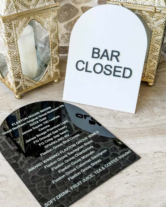 Table/ Menu Signage Hire