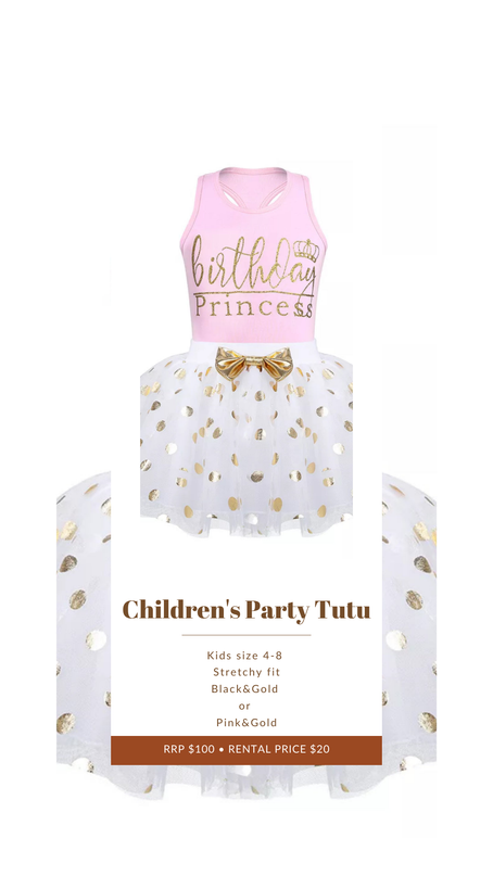 'Birthday Princess' Tutu Dress Hire • Children's Size 5/6