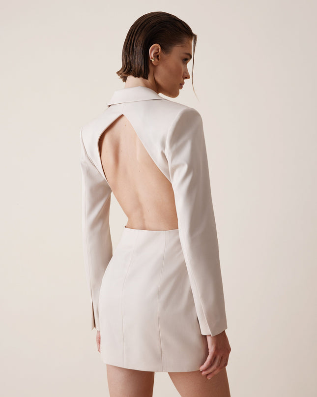 'Antheía' Beige Dress Hire • Size 4/6