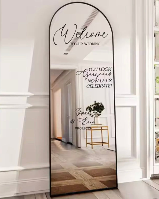 Custom Signage-Arch Mirror Hire
