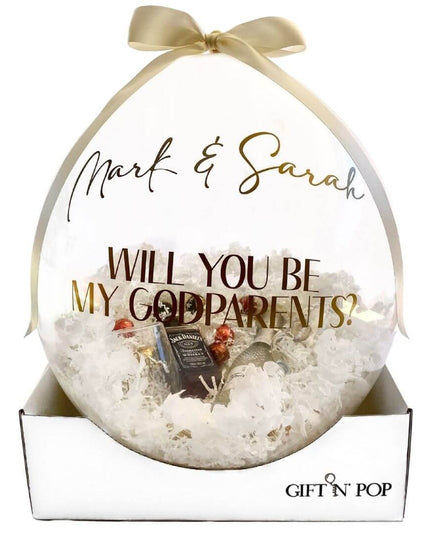 'Dynamic Duo' (Godparents) Bursting Gift Balloon Service