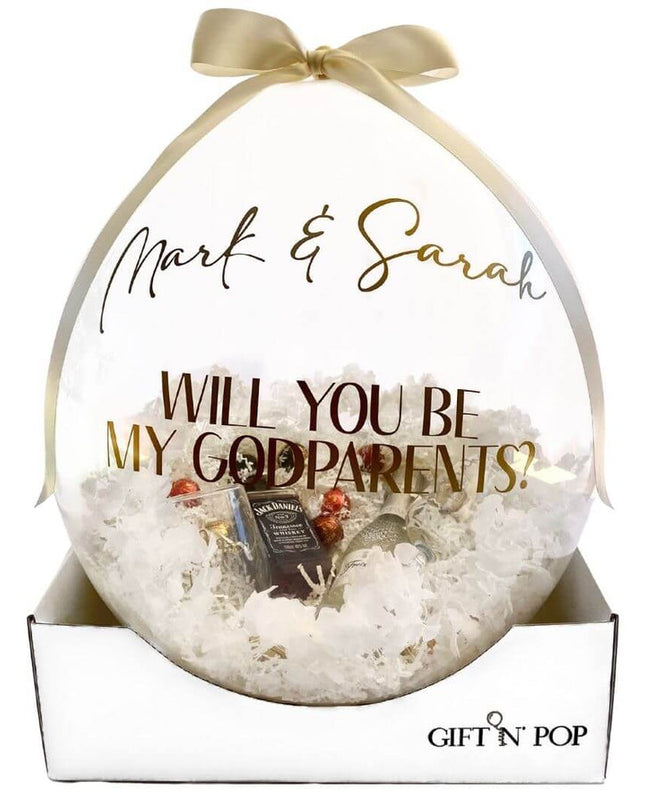 'Dynamic Duo' (Godparents) Bursting Gift Balloon Service