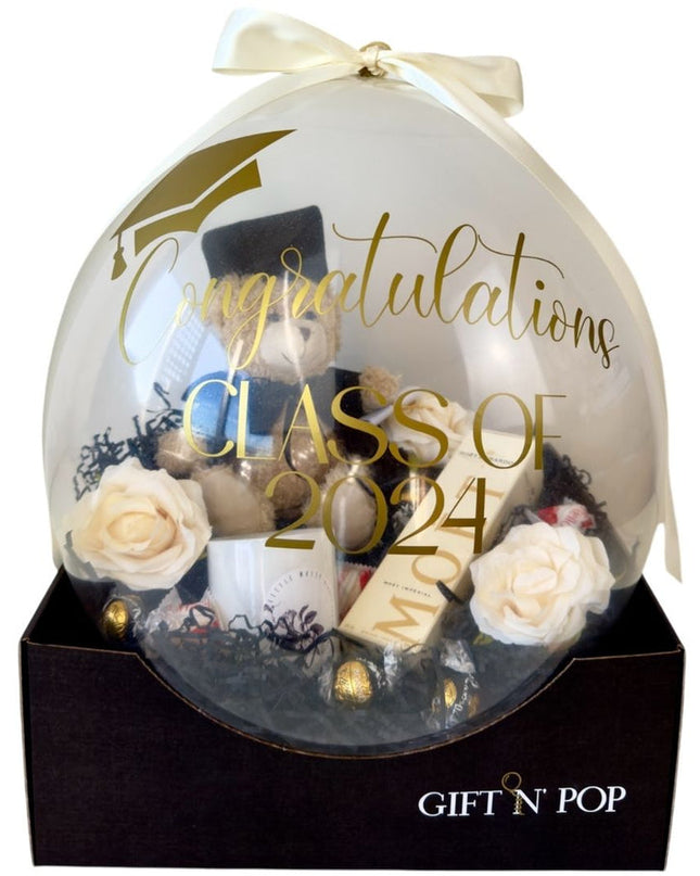 'Graduation' (Him/Her) Bursting Gift Balloon Service