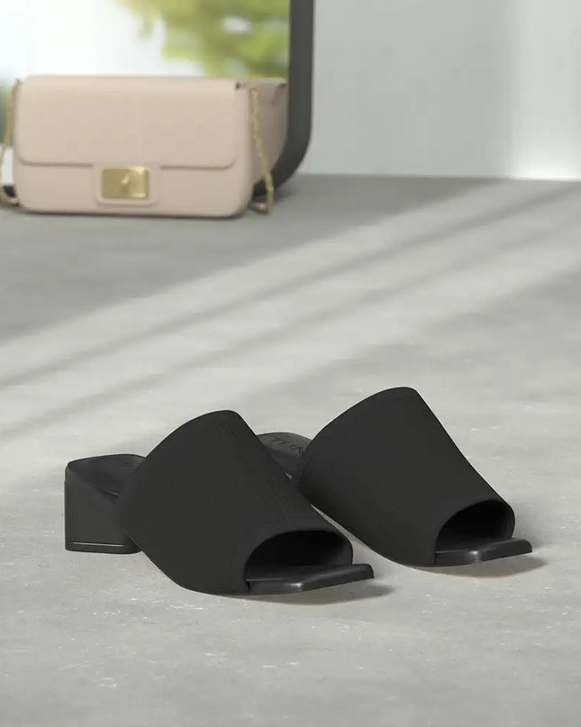 BLACK TIJA Heel/Shoe Hire • Size 7