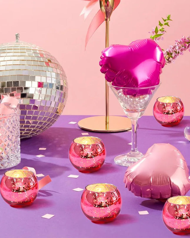 Table Decor Hire - Hot Pink Candle Holders (x24)