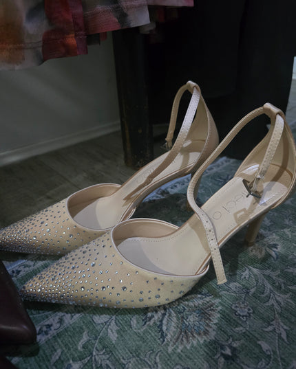 'Bedazzled' Heel/Shoe Hire • Size 8