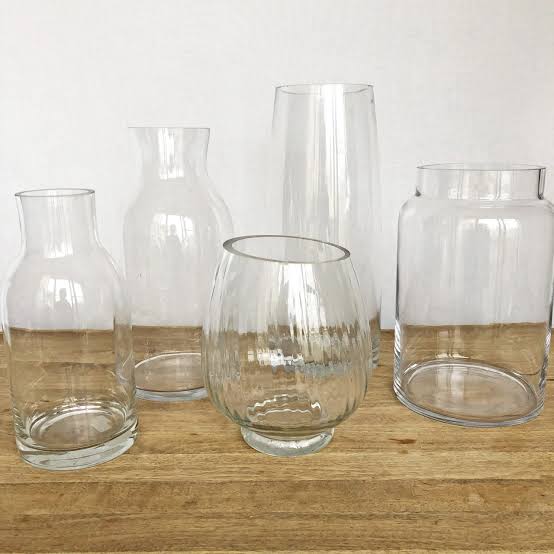 Table Decor/ Vase Hire - Assorted Large Glass Vase's