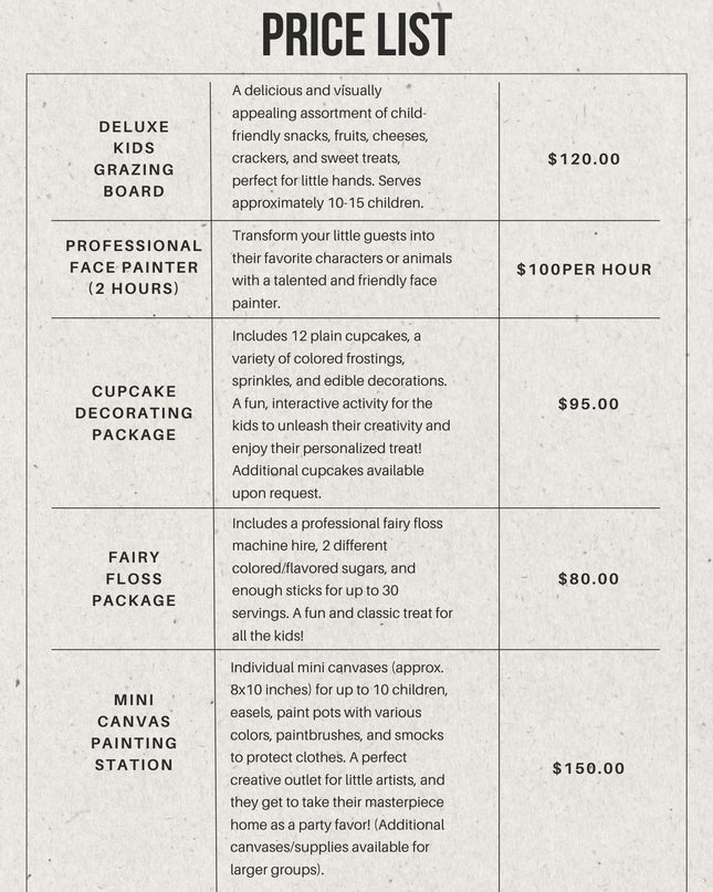Deluxe Kids Grazing Board Add-On