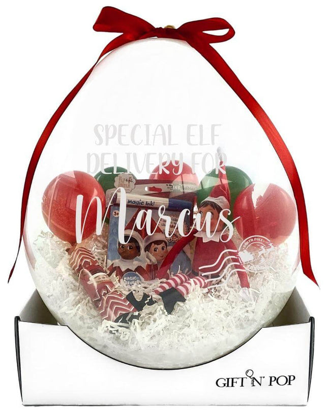 'ELF ARRIVAL' Bursting Gift Balloon Service