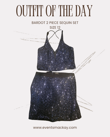 'Bardot' Sequin Two-Piece Set