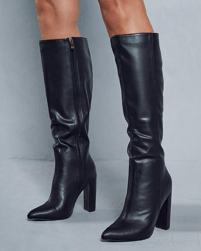 BLACK KNEE HIGH Boot/Shoe Hire • Size 8