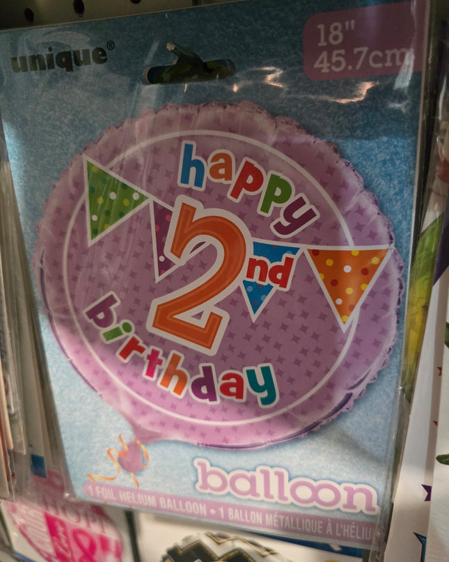 Assorted Milestone/ Birthday (45cm) Foil Balloon Range
