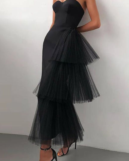 'Tulle' Black Dress Hire • Size 6/8