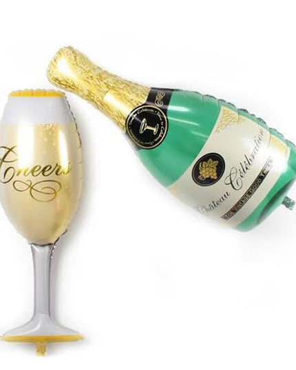 Assorted Champagne/Beer (Jumbo) Foil Balloon Range