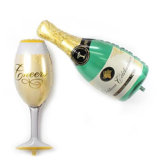 Assorted Champagne/Beer (Jumbo) Foil Balloon Range