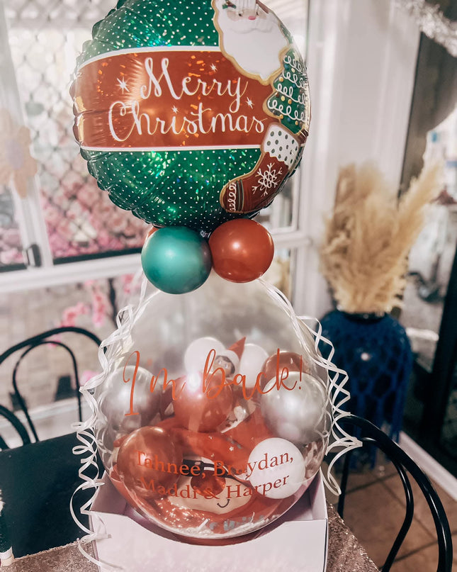 Christmas 'ELF ARRIVAL PRANKS' Bursting Gift Balloon Package