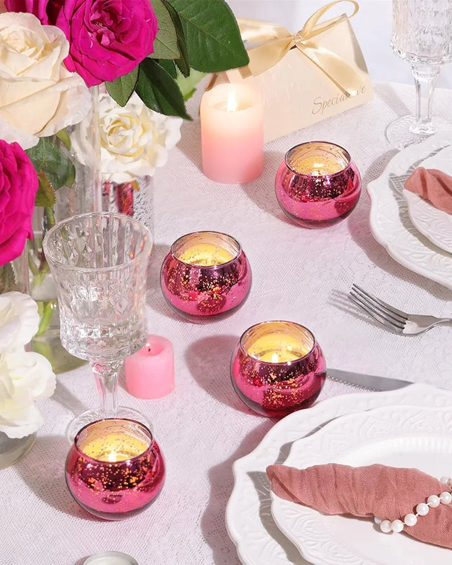 Table Decor Hire - Hot Pink Candle Holders (x24)