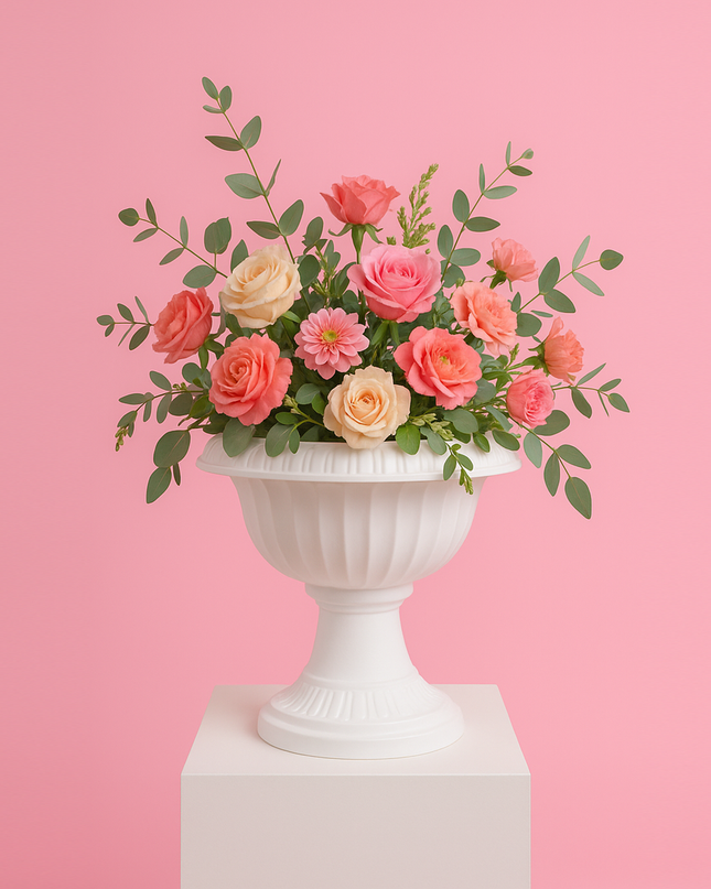 Table Decor/ Vase Hire - Assorted Vintage Urn Centrepiece