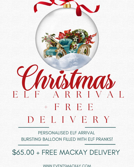 Christmas 'ELF ARRIVAL PRANKS' Bursting Gift Balloon Package