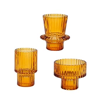 Table Decor/ Vase Hire - Orange Candle Holder's