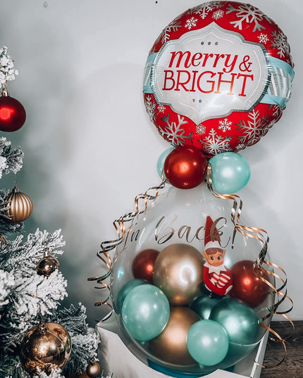Christmas 'ELF ARRIVAL PRANKS' Bursting Gift Balloon Package