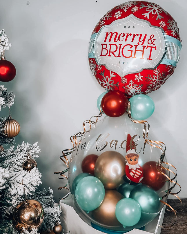 Christmas 'ELF ARRIVAL PRANKS' Bursting Gift Balloon Package