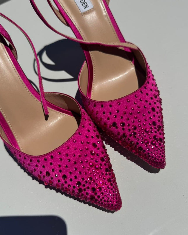 'Steve Madden' Crystal Fuschia Heel Hire • Size 8