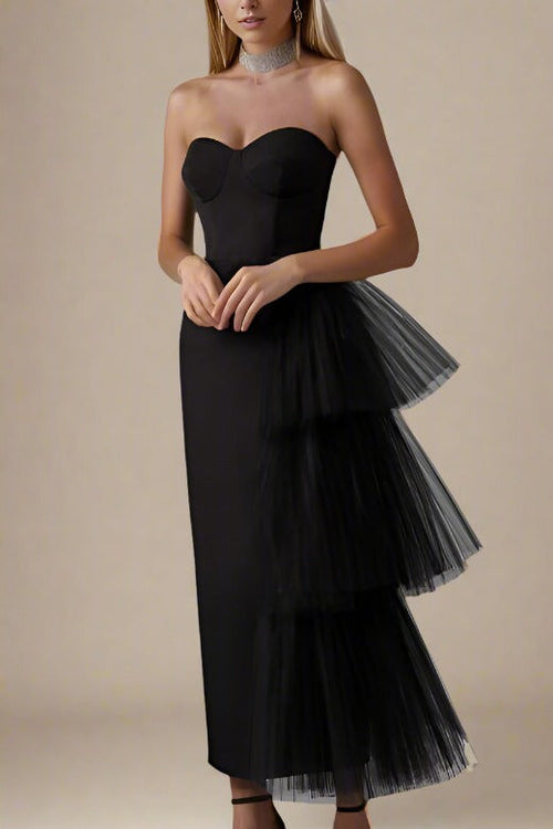 'Tulle' Black Dress Hire • Size 6/8