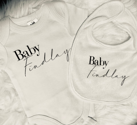 Baby Outfit/ Bib/ Blanket bundle