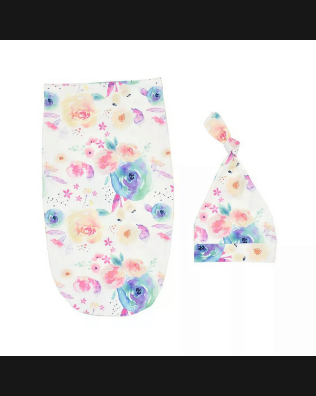 Personalised Baby Swaddle + Hat Bundle