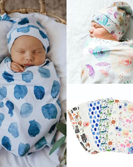 Personalised Baby Swaddle + Hat Bundle